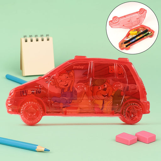 Car Shape Plastic Compass Box for Kids (1 Pc) by Your Brand