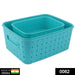 Sky blue storage baskets in set of three.