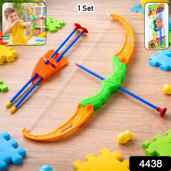 Plastic Archery Bow Arrow Toy Set with single knife and 3pc Arrow and Target Board by Your Brand