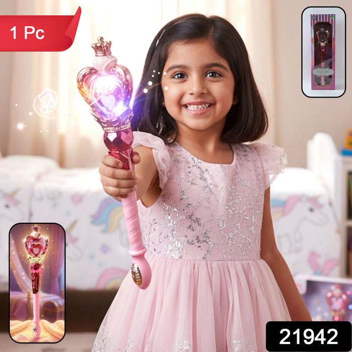 Princess Magic Light Wand Toy for Kids (1 Pc, Battery Not Included) by Your Brand