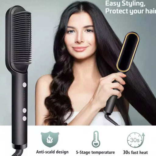 Hair Straightener – Keratin Ceramic & Scalp Massager | Calm & Curl by Your Brand