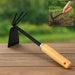 2 in 1 Double Hoe Gardening Tool with Wooden Handle by Your Brand