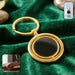 Gold Plated Keychain with Black Round Pendant Rotating (1 Pc) by Your Brand