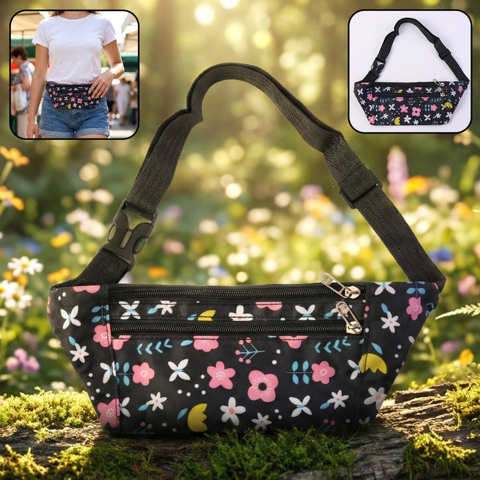Floral Print Adjustable Waist Bag / Fanny Pack (1 Pc) by Your Brand