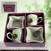  Ceramic Tea Cups Mug Set with Snacks 4 Pcs - main product shot