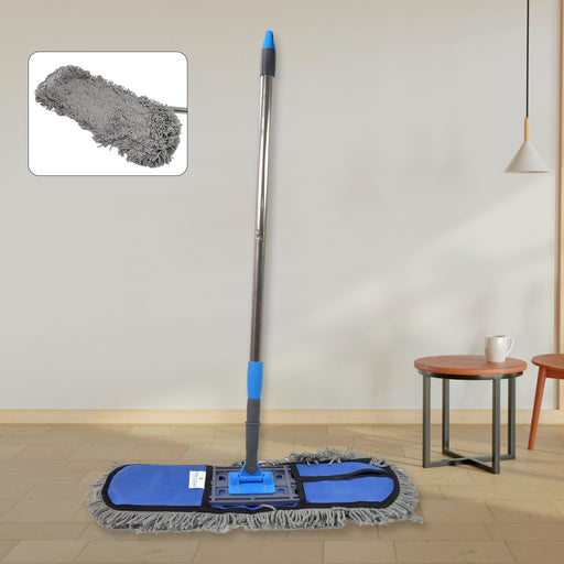 Wet and Dry Cotton Pad Floor Mop with Long Aluminium Handle (1 Pc / Large) by Your Brand