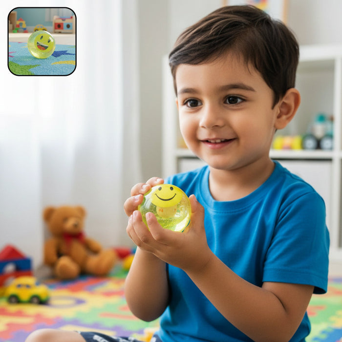 Smiley Face Sensory Light Water Ball Toy for Kids (1 Pc) by Your Brand