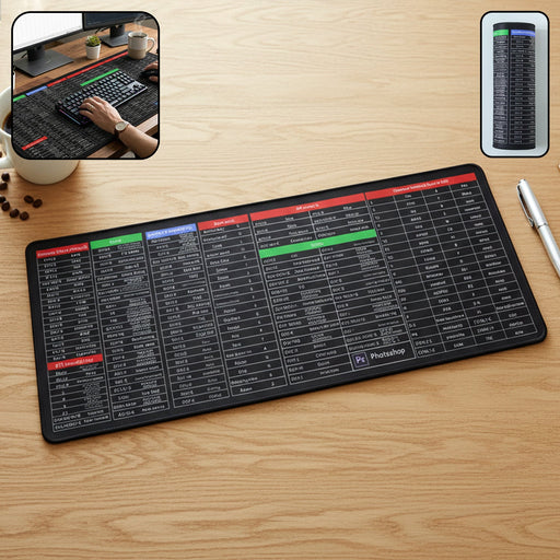 Shortcut Keyboard Mouse Pad Extended Desk Mat 70 x 30 Cm by Your Brand