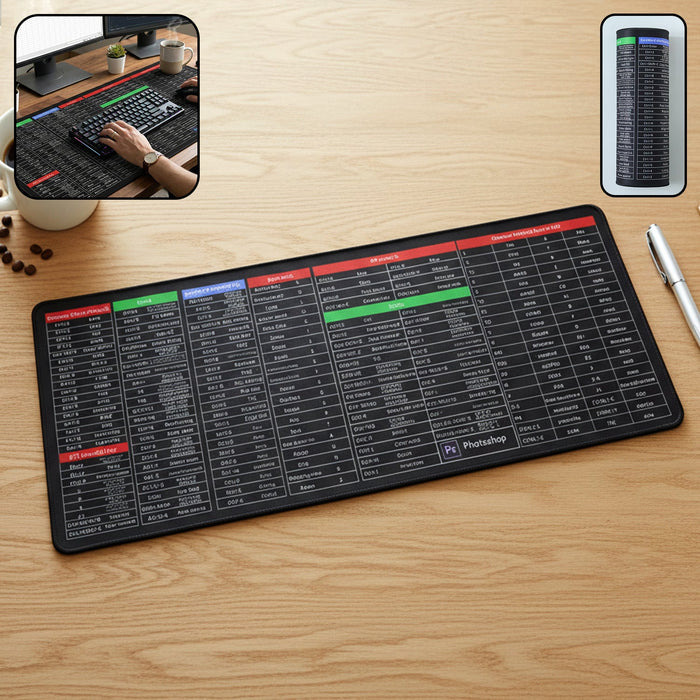 Shortcut Keyboard Mouse Pad Extended Desk Mat 70 x 30 Cm by Your Brand