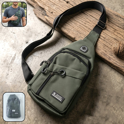 Durable Waist Bag Zipper Crossbody Sling Bag (1 Pc) by Your Brand