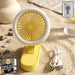 Portable Rechargeable Mini Table Fan with LED Light (1 Pc) by Your Brand