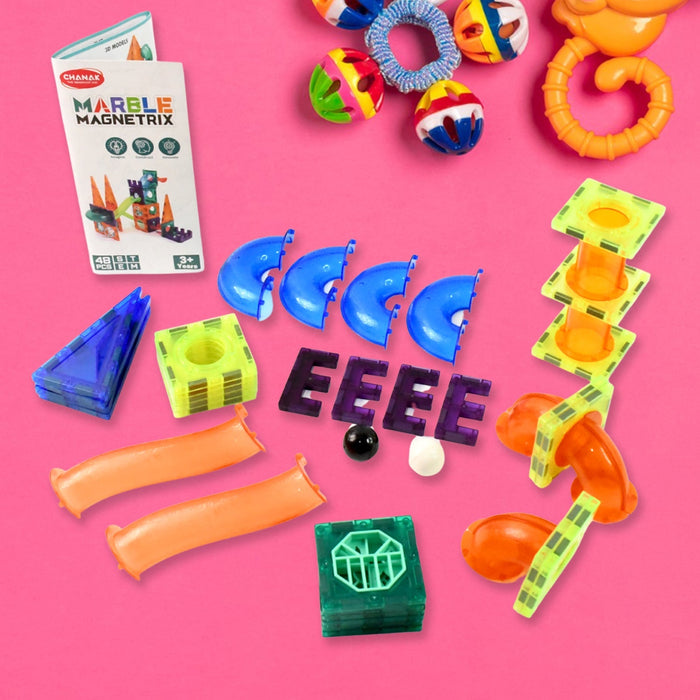 Marble Magnetrix Magnetic Marble Run Building Set by Your Brand