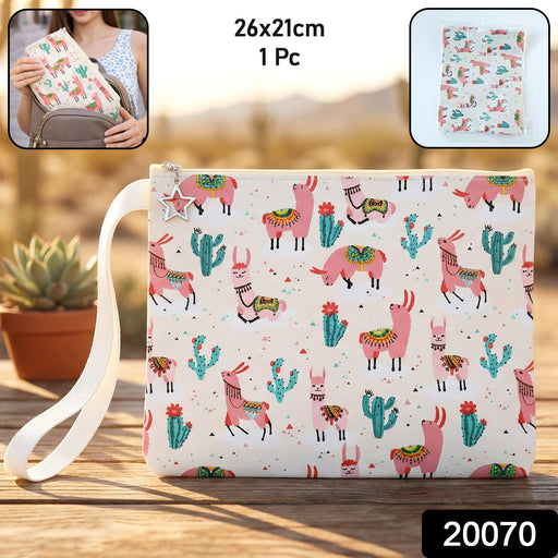Printed Zipper Pouch (26 × 21 cm, 1 Pc) by Your Brand