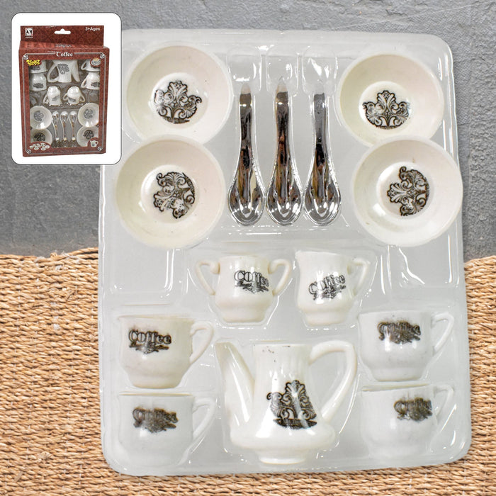 Tickles Tea toy Set | Coffee Kitchen Plastic Set (14 Pcs / Mix Size & Design) by Your Brand