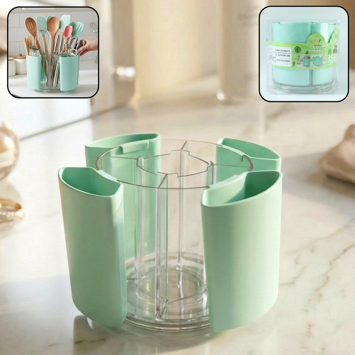 Multipurpose 5 Compartment Rotating Pen Holder (1 Pc) by Your Brand