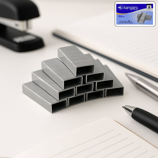 Kangaro 24/6-1M High-Quality Staples – Durable Steel Pins by Your Brand