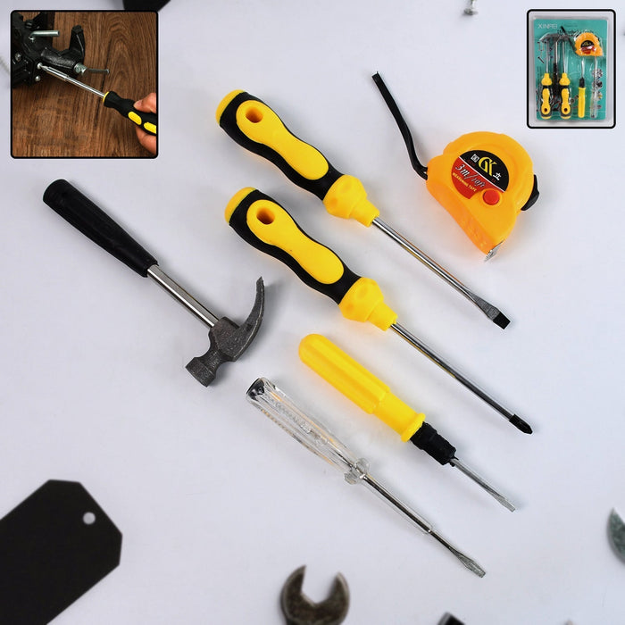 6 in 1 Hand Tool Kit Repair Home Screwdrivers Tool Kit with Tools Including Daily by Your Brand