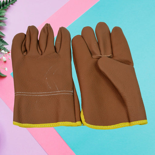 Gloves Gardening Gloves for Men Women Leather Gloves Heavy Duty Gloves (1 Pair) by Your Brand