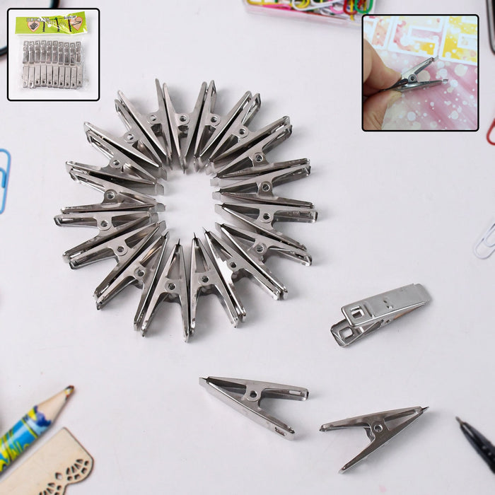 Cloth Drying Pins Stainless Steel Cloth Clips (20 Pcs Set) by Your Brand
