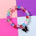 Premium Multicolor Crackle-Bead Stretch Bracelet (1 Pc) by Your Brand