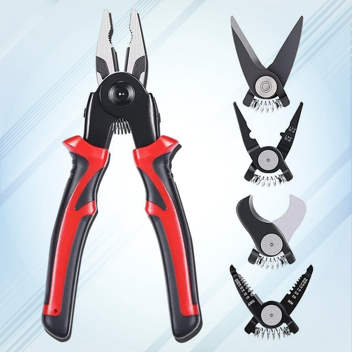 5 in 1 Wire Stripper Pliers Set Soft Grip, Anti-Slip, Alloy Steel, Cutting & Stripping by Your Brand