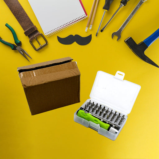 32 in 1 Mini Screwdriver Bits Set with Magnetic Flexible Extension Rod by Your Brand