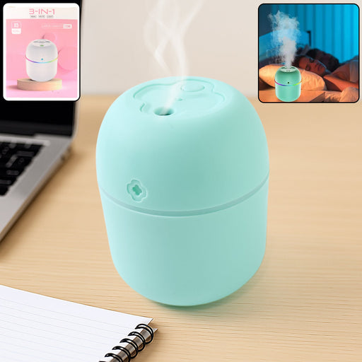 Portable Mini USB Humidifier with Light – Cool Mist & Essential Oil Diffuser (250ML) by Your Brand