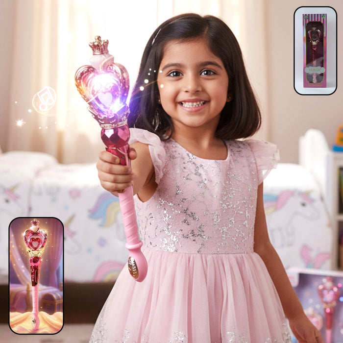 Princess Magic Light Wand Toy for Kids (1 Pc, Battery Not Included) by Your Brand