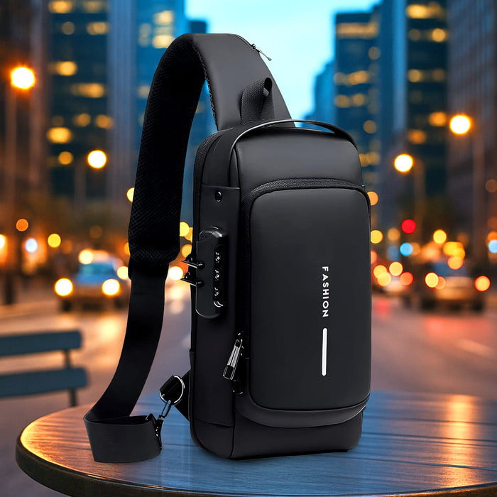 TrendGuard Anti-Theft Crossbody Sling Bag - USB Charging Port by Your Brand