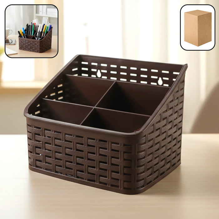 5 Compartment Multipurpose Desk Organizer Basket (1 Pc) by Your Brand