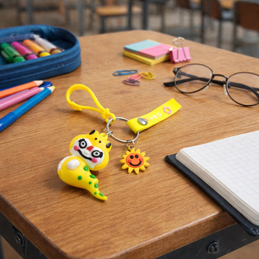 Cute Cartoon Dinosaur Style Keychain with Strap and Decorative Charm (1 Pc) by Your Brand