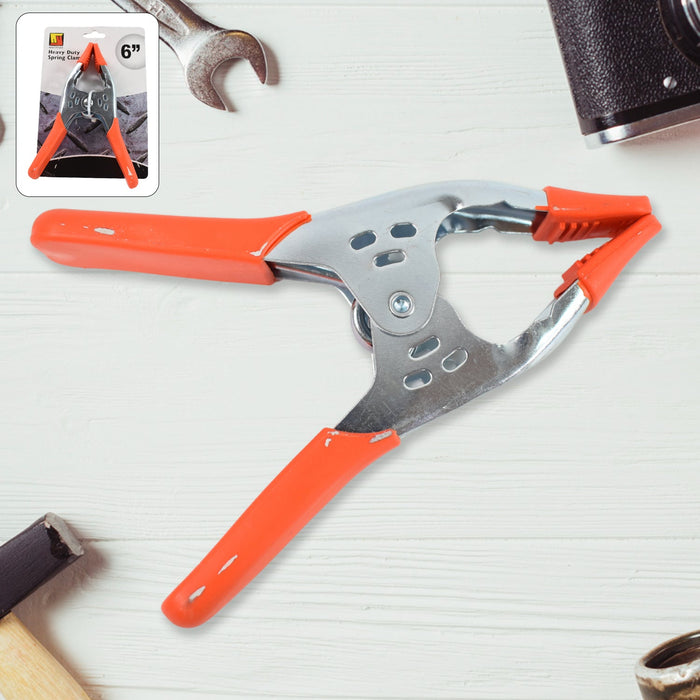 6 Inch Spring Clamps, Heavy Duty Spring Metal Spring Clamps (1 Pc) by Your Brand