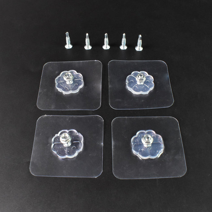 Self Adhesive Hooks Sticker | Screw Nut and Bolt Type (4 Pcs Set) by Your Brand