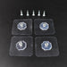 Self Adhesive Hooks Sticker | Screw Nut and Bolt Type (4 Pcs Set) by Your Brand