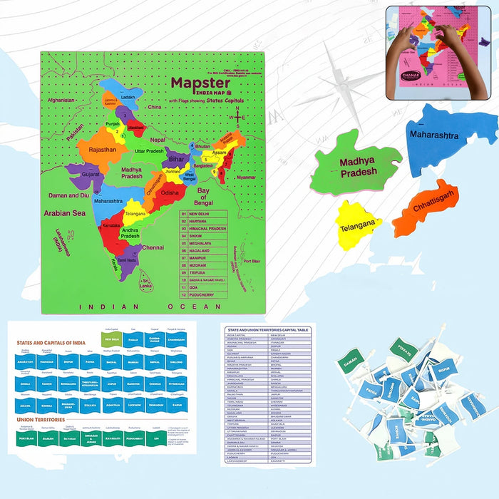 Aditi Mapster India Map EVA Foam Puzzle Set by Your Brand