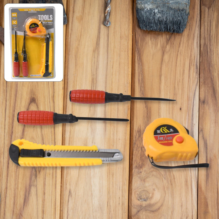 4 In 1 Hand Tool Kit Maintenance Repair Kits (1 Set) by Your Brand