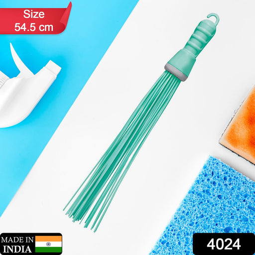 Plastic Hard Bristle Broom for Bathroom Floor Cleaning – Wet & Dry Scrubbing by Your Brand