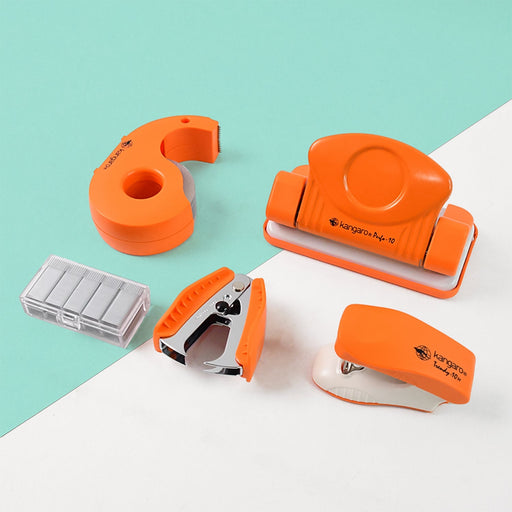 Kangaro 5-in-1 Stationery Gift Set Stapler, Staples, Staple Remover, Tape Dispenser by Your Brand