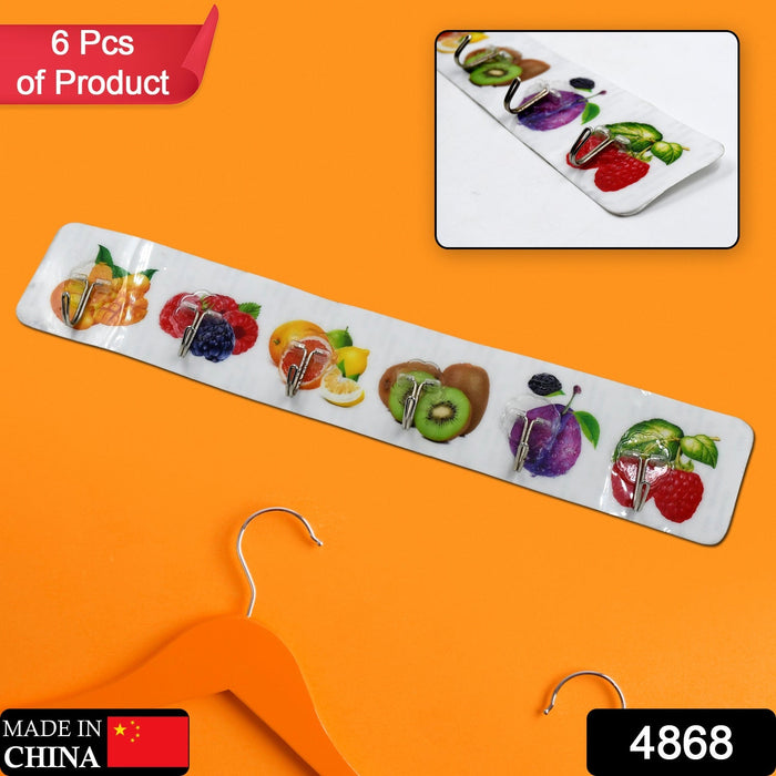 Transparent Adhesive Wall Hook – Premium, Strong & Multiuse ( 6pc ) by Your Brand