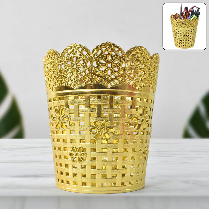Pen holder Office Desk Metal Mesh Pen Stand (1 Pc) by Your Brand