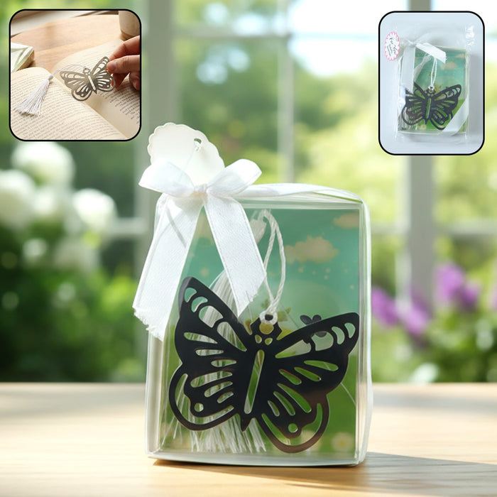 Elegant Butterfly Design Metal Bookmark (1 Pc) by Your Brand