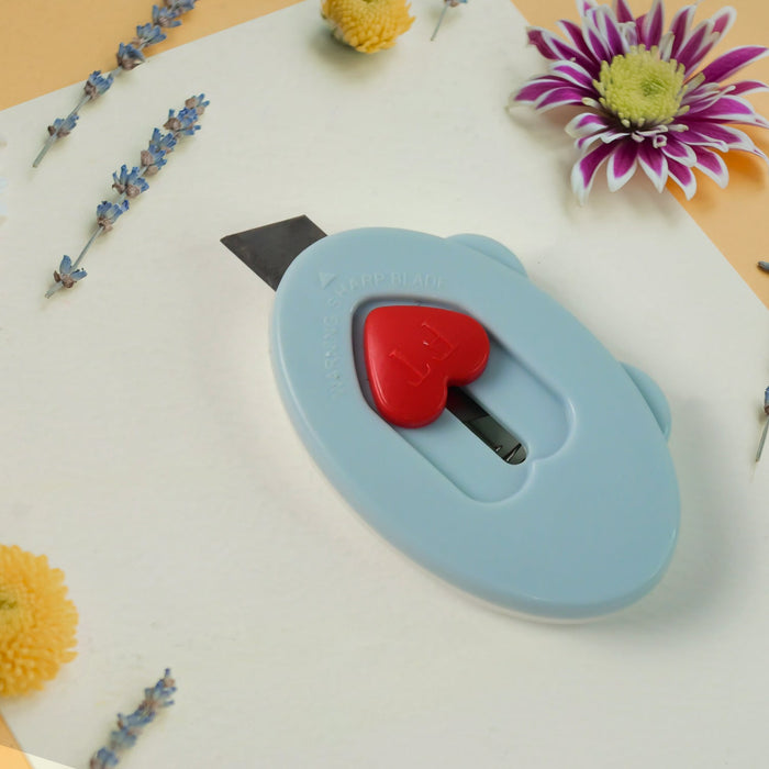 Mini Utility Cutter / Knife with Heart-Shaped Safety Lock (1 Pc) by Your Brand