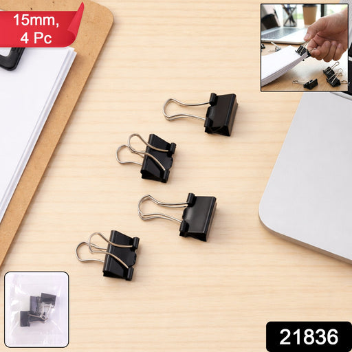 15mm Binder Clips (4 Pc) by Your Brand