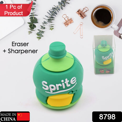 2-in-1 3D Cold Drink Bottle Shape Rubber Pencil Set, Boys Girls Gifts (1 Pc ) by Your Brand
