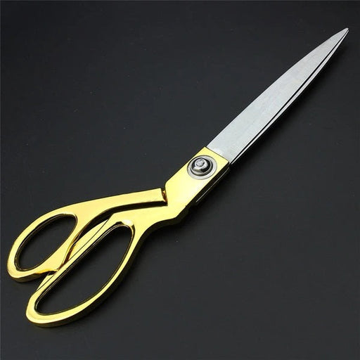 Stainless Steel Tailoring Scissor Sharp Cloth Cutting (9.5inch) (Golden) by Your Brand