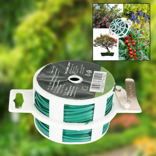 Garden Wire, Sturdy Plant Ties for Support, Garden Ties with Cutter (50 Mtr) by Your Brand