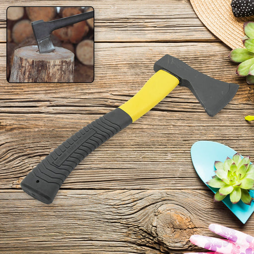 Gardening Tools Hatchet Axe Fiberglass Rubber Handle Safety Axe Pick 972 gm by Your Brand
