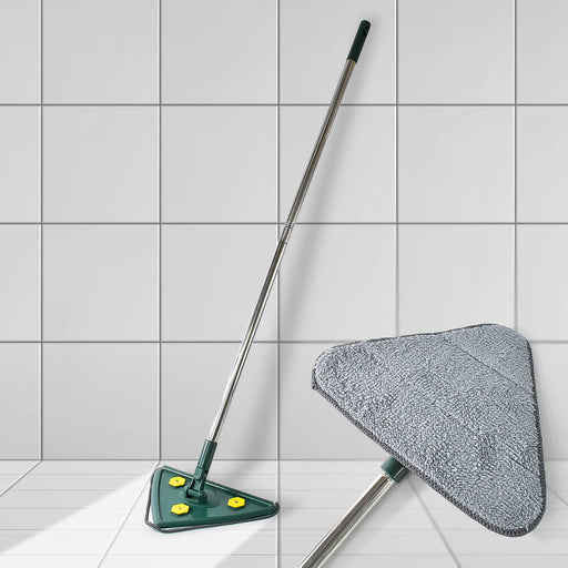 2-in-1 Extendable Triangle Mop – 360° Rotating Telescopic Mop (1 Pc) by Your Brand