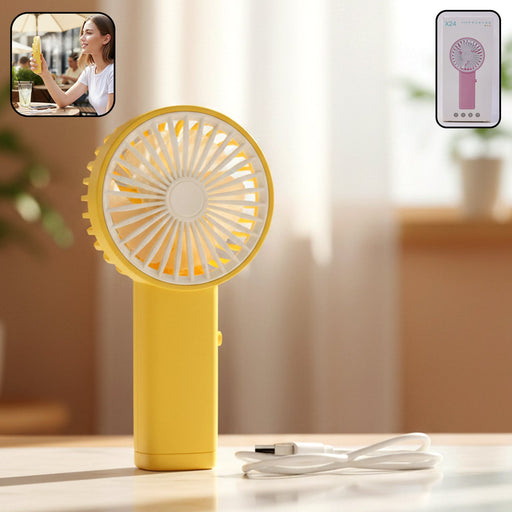 Portable USB Rechargeable Mini Handheld Fan (1 Pc) by Your Brand