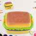 Plastic Burger Shape Small Size Double Hole Sharpener With Eraser (1 Set) by Your Brand